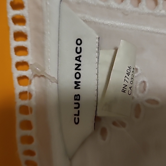 Nwot! Club Monaco eyelet t-shirt white - Picture 5 of 8